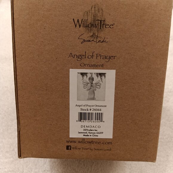 WILLOW TREE "ANGEL OF PRAYER" ORNAMENT (NEW IN THE BOX) SKU #26044 - Picture 3 of 7